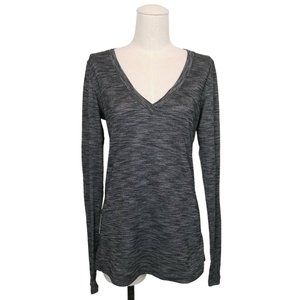 Lululemon &go Everywhere Long Sleeve Heathered Black Sz 8